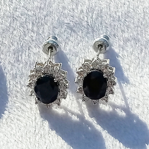 New Genuine Sapphire Earrings - Picture 5 of 11